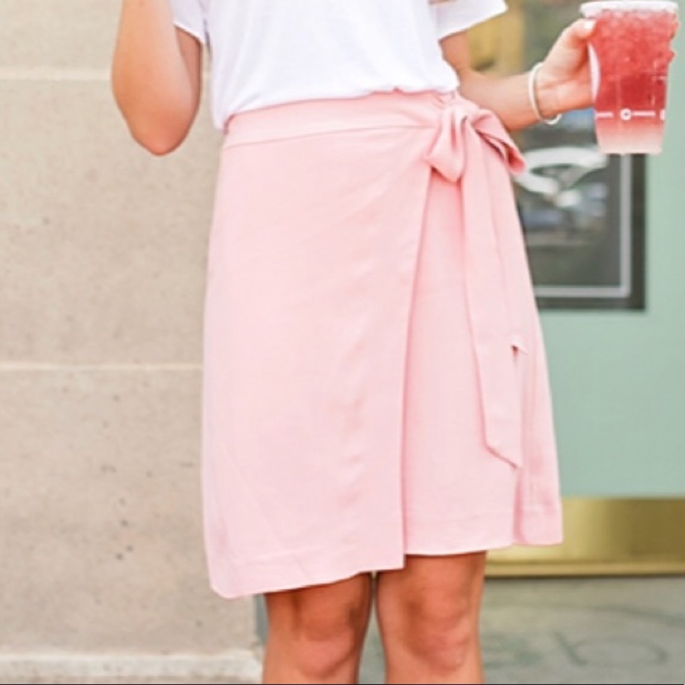Loft Pink Wrap Skirt